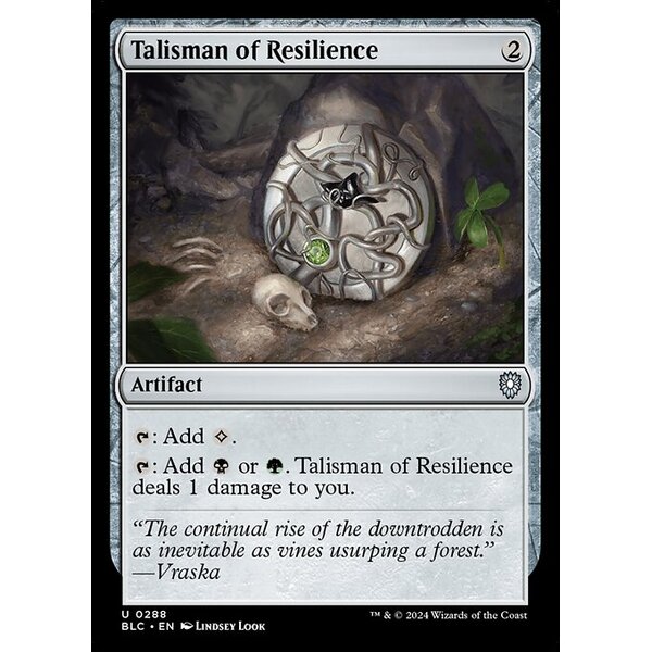 Bloomburrow Commander - 288 - Talisman of Resilience - Uncommon - C - Non-foil (Front)