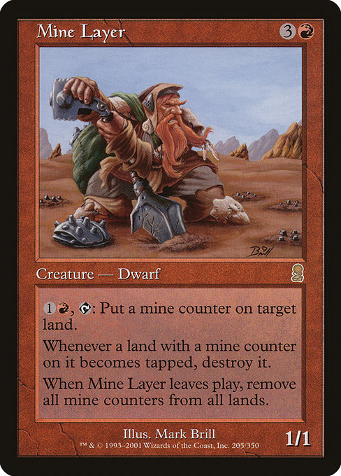 Odyssey - 205 - Mine Layer - Rare - R - Non-foil (Front)