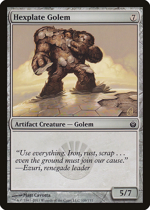 Mirrodin Besieged - 109 - Hexplate Golem - Common - C - Non-foil (Front)