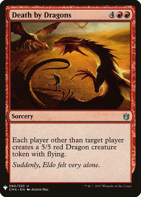 The List - CMA-80 - Death by Dragons - Uncommon - R - Non-foil (Front)