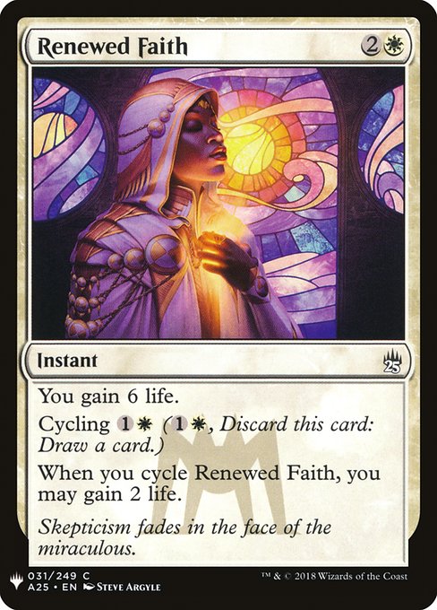 The List - A25-31 - Renewed Faith - Common - W - Non-foil (Front)