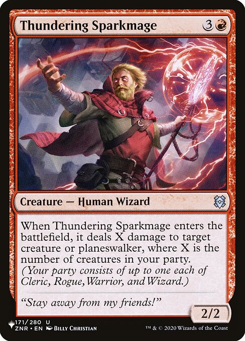 The List - ZNR-171 - Thundering Sparkmage - Uncommon - R - Non-foil (Front)