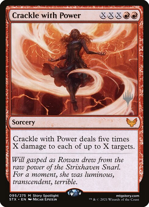 Strixhaven: School of Mages Promos - 95p - Crackle with Power - Mythic - R - Non-foil - Promo (Front)