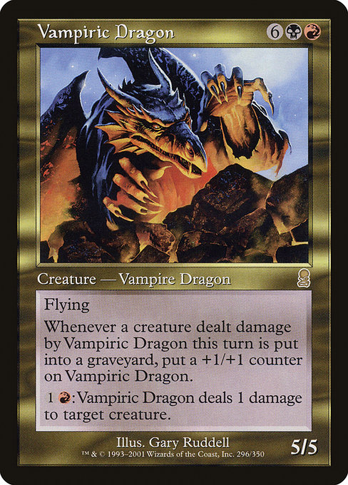 Odyssey - 296 - Vampiric Dragon - Rare - BR - Non-foil (Front)