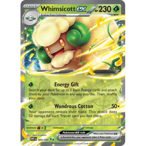 White Flare - 005/086 - Whimsicott ex - Holo