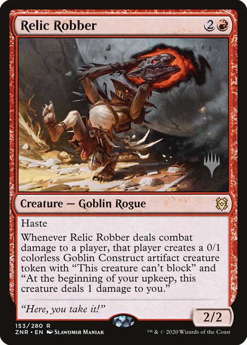 Zendikar Rising Promos - 153p - Relic Robber - Rare - R - Non-foil - Promo (Front)