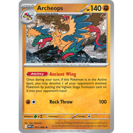 White Flare - 051/086 - Archeops - Master Ball Reverse Holo