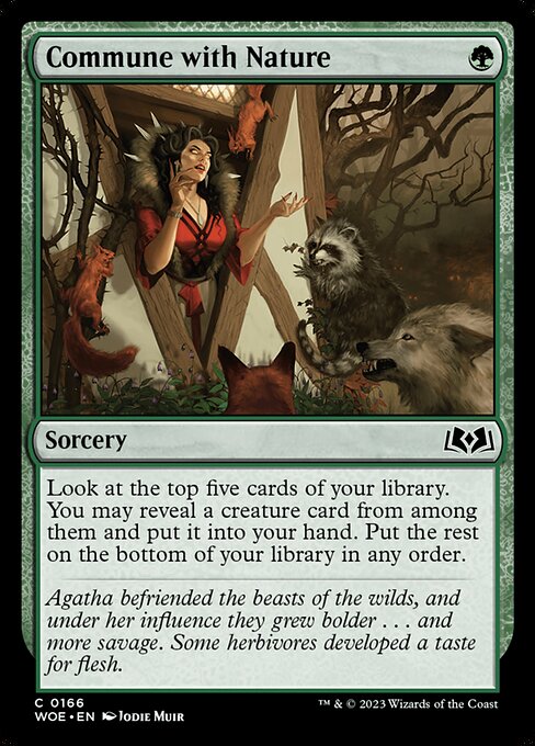 Wilds of Eldraine - 166 - Commune with Nature - Common - G - Non-foil (Front)
