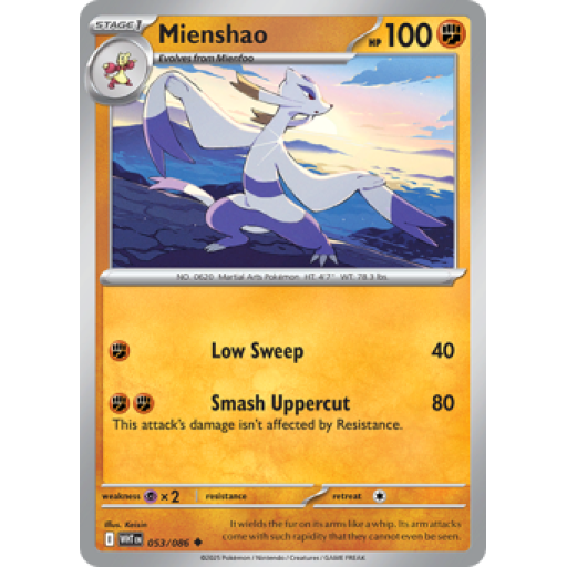 White Flare - 053/086 - Mienshao - Reverse Holo