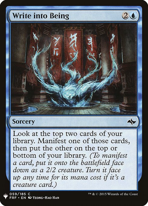 The List - FRF-59 - Write into Being - Common - U - Non-foil (Front)