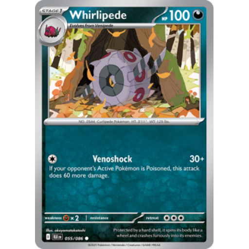Black Bolt - 055/086 - Whirlipede - Reverse Holo