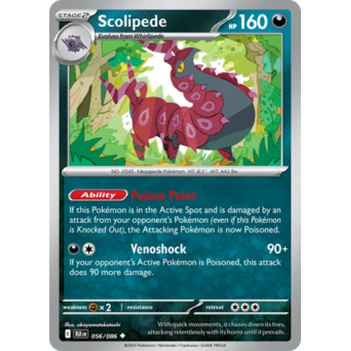 Black Bolt - 056/086 - Scolipede - Reverse Holo