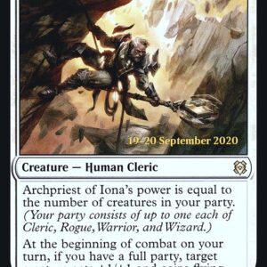 Zendikar Rising Promos - 5s - Archpriest of Iona - Rare - W - Foil - Datestamped Promo (Front)
