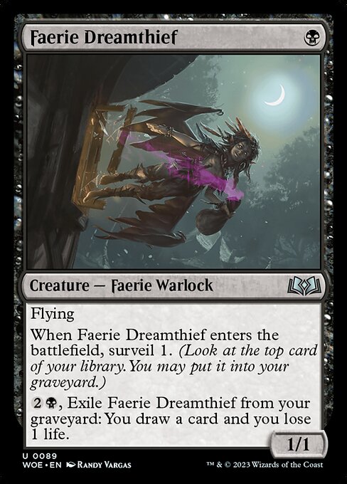Wilds of Eldraine - 89 - Faerie Dreamthief - Uncommon - B - Non-foil (Front)