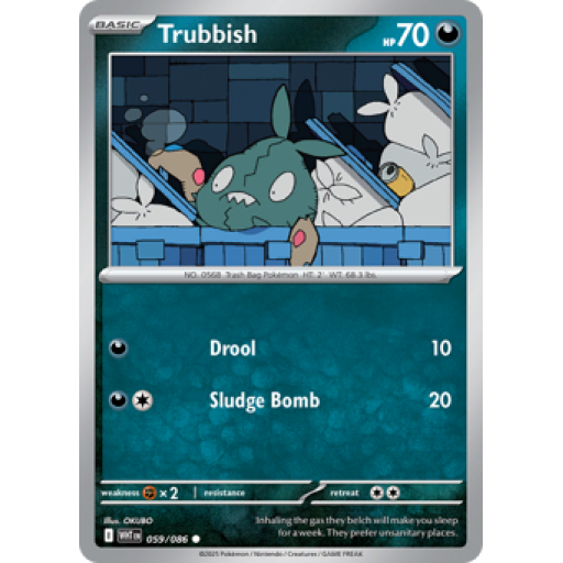 White Flare - 059/086 - Trubbish - Poke Ball Reverse Holo