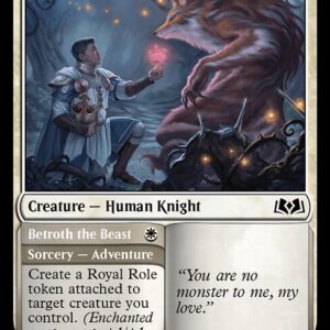 Wilds of Eldraine - 4 - Besotted Knight // Betroth the Beast - Common - W - Non-foil (Front)