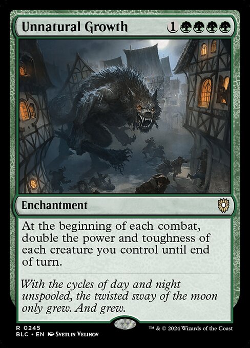 Bloomburrow Commander - 245 - Unnatural Growth - Rare - G - Non-foil (Front)