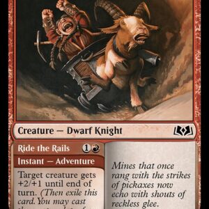 Wilds of Eldraine - 141 - Minecart Daredevil // Ride the Rails - Common - R - Non-foil (Front)