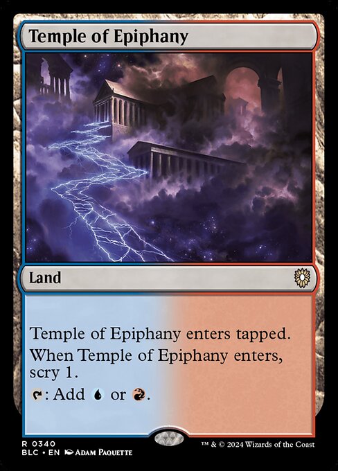 Bloomburrow Commander - 340 - Temple of Epiphany - Rare - C - Non-foil (Front)