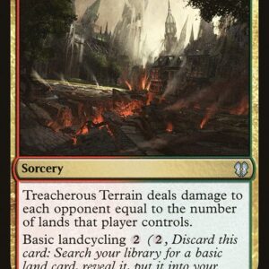Zendikar Rising Commander - 105 - Treacherous Terrain - Uncommon - RG - Non-foil (Front)