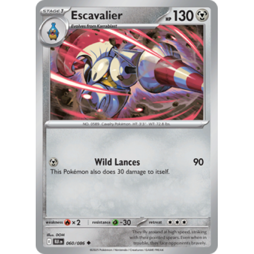 Black Bolt - 060/086 - Escavalier - Master Ball Reverse Holo
