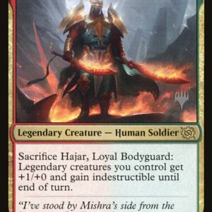 The Brothers' War Promos - 211p - Hajar, Loyal Bodyguard - Rare - RG - Foil - Promo (Front)