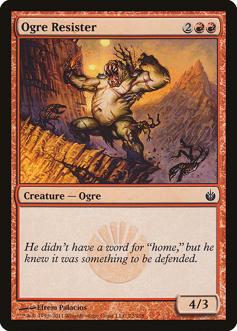 Mirrodin Besieged - 72 - Ogre Resister - Common - R - Non-foil (Front)