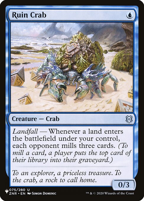 The List - ZNR-75 - Ruin Crab - Uncommon - U - Non-foil (Front)