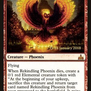 Rivals of Ixalan Promos - 111s - Rekindling Phoenix - Mythic - R - Foil - Datestamped Promo (Front)