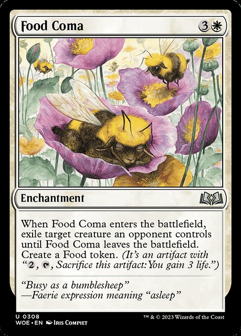 Wilds of Eldraine - 308 - Food Coma - Uncommon - W - Non-foil (Front)
