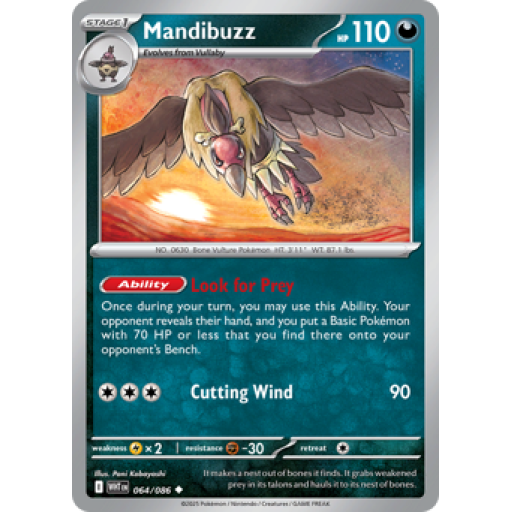 White Flare - 064/086 - Mandibuzz - Reverse Holo