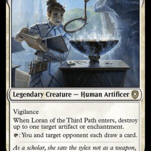 Bloomburrow Commander - 143 - Loran of the Third Path - Rare - W - Non-foil (Front)