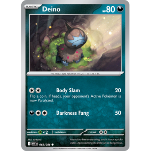 White Flare - 065/086 - Deino - Master Ball Reverse Holo