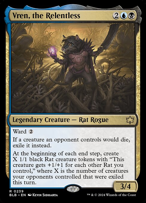 Bloomburrow - 239 - Vren, the Relentless - Rare - UB - Non-foil (Front)