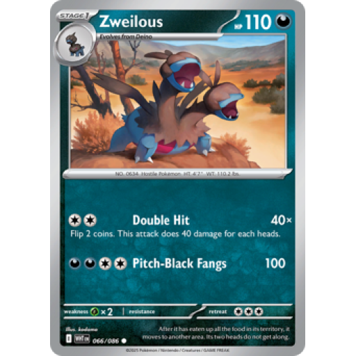 White Flare - 066/086 - Zweilous - Master Ball Reverse Holo