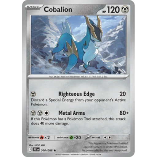 Black Bolt - 066/086 - Cobalion - Reverse Holo