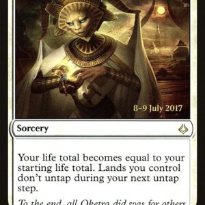 Hour of Devastation Promos - 18s - Oketra's Last Mercy - Rare - W - Foil - Datestamped Promo (Front)