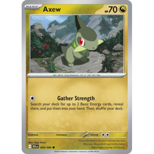 Black Bolt - 068/086 - Axew - Reverse Holo
