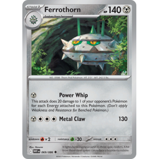 White Flare - 069/086 - Ferrothorn - Master Ball Reverse Holo