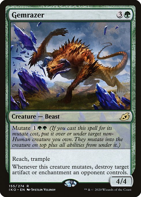 Ikoria: Lair of Behemoths Promos - 155p - Gemrazer - Rare - G - Non-foil - Promo (Front)