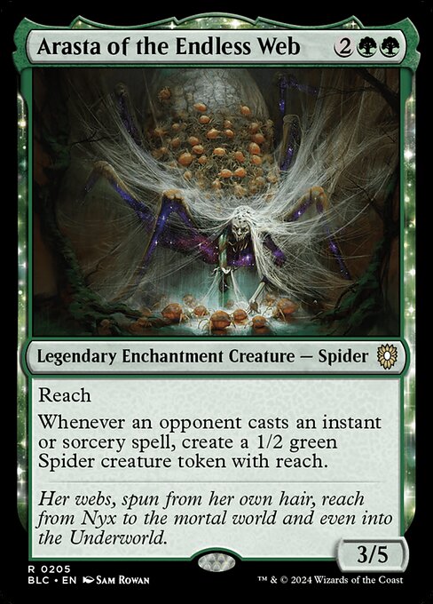 Bloomburrow Commander - 205 - Arasta of the Endless Web - Rare - G - Non-foil (Front)