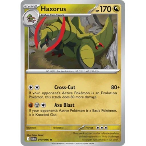 Black Bolt - 070/086 - Haxorus - Reverse Holo