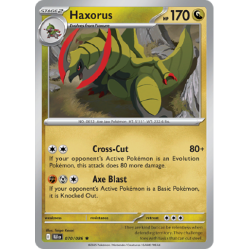 Black Bolt - 070/086 - Haxorus - Master Ball Reverse Holo