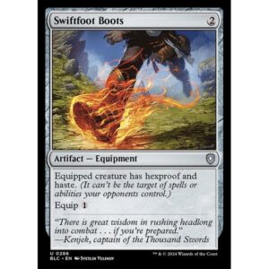 Bloomburrow Commander - 286 - Swiftfoot Boots - Uncommon - C - Non-foil (Front)