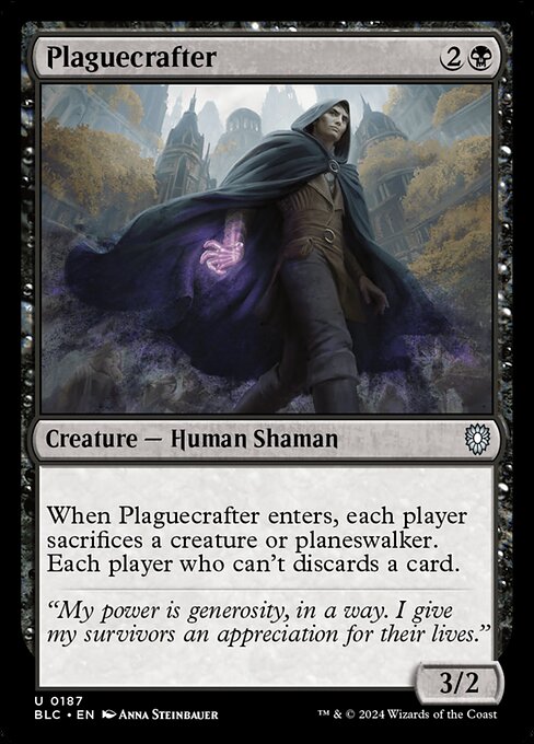 Bloomburrow Commander - 187 - Plaguecrafter - Uncommon - B - Non-foil (Front)
