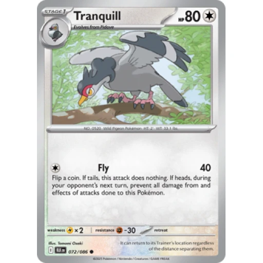 Black Bolt - 072/086 - Tranquill - Reverse Holo