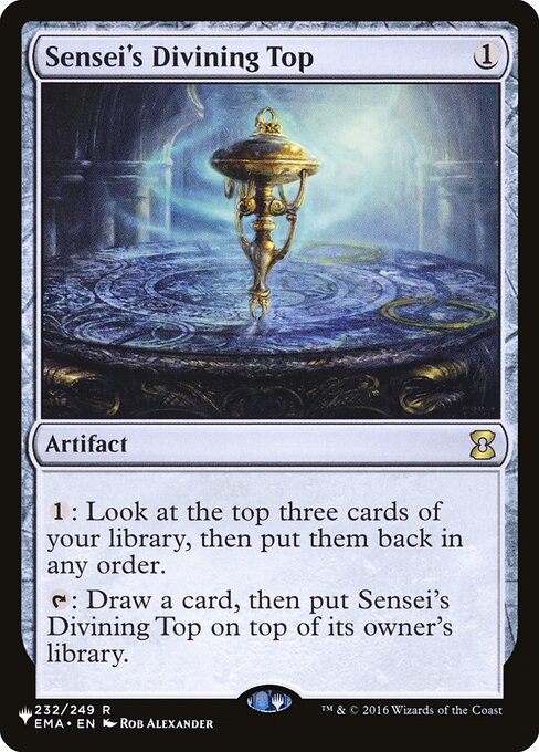 The List - EMA-232 - Sensei's Divining Top - Rare - C - Non-foil (Front)