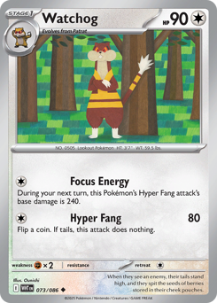 White Flare - 073/086 - Watchog - Reverse Holo