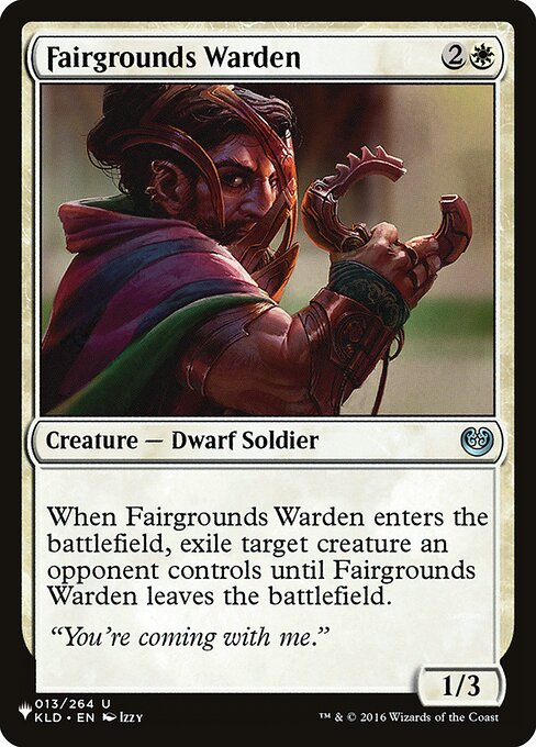The List - KLD-13 - Fairgrounds Warden - Uncommon - W - Non-foil (Front)