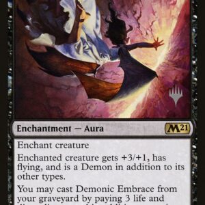 Core Set 2021 Promos - 95p - Demonic Embrace - Rare - B - Non-foil - Promo (Front)